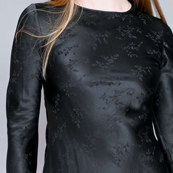 REALISATION Par The Owens Midi Dress in Voodoo Black Silk - Picture 2 of 7